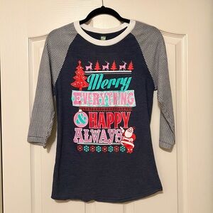 🌟2X HOST PICK!🌟 BNWT 🎄💕 ATX Mafia Merry Everything Baseball Tee